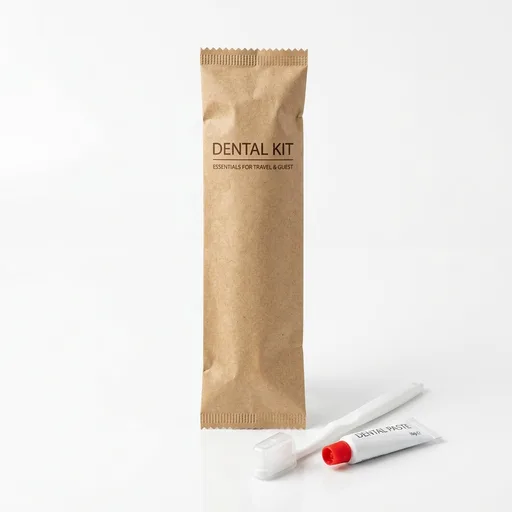 Kraft paper dental kit sachet