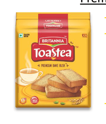 Britannia Milk Rusk and Cake Rusk packs