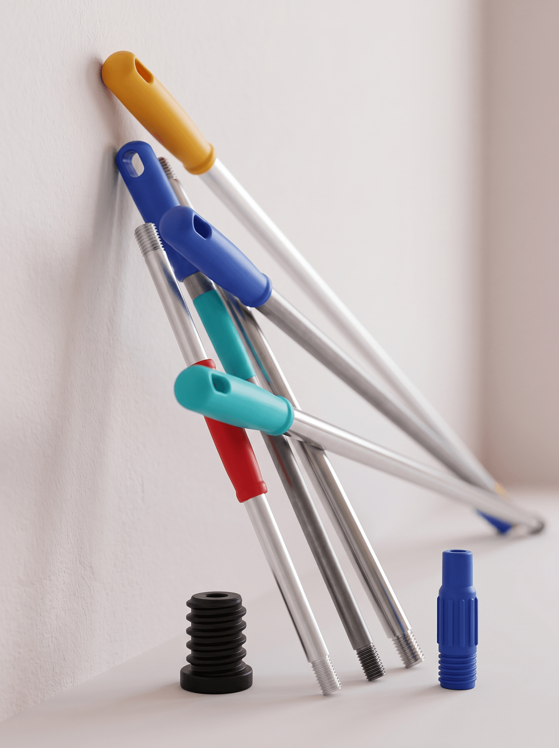 Threaded cleaning handle