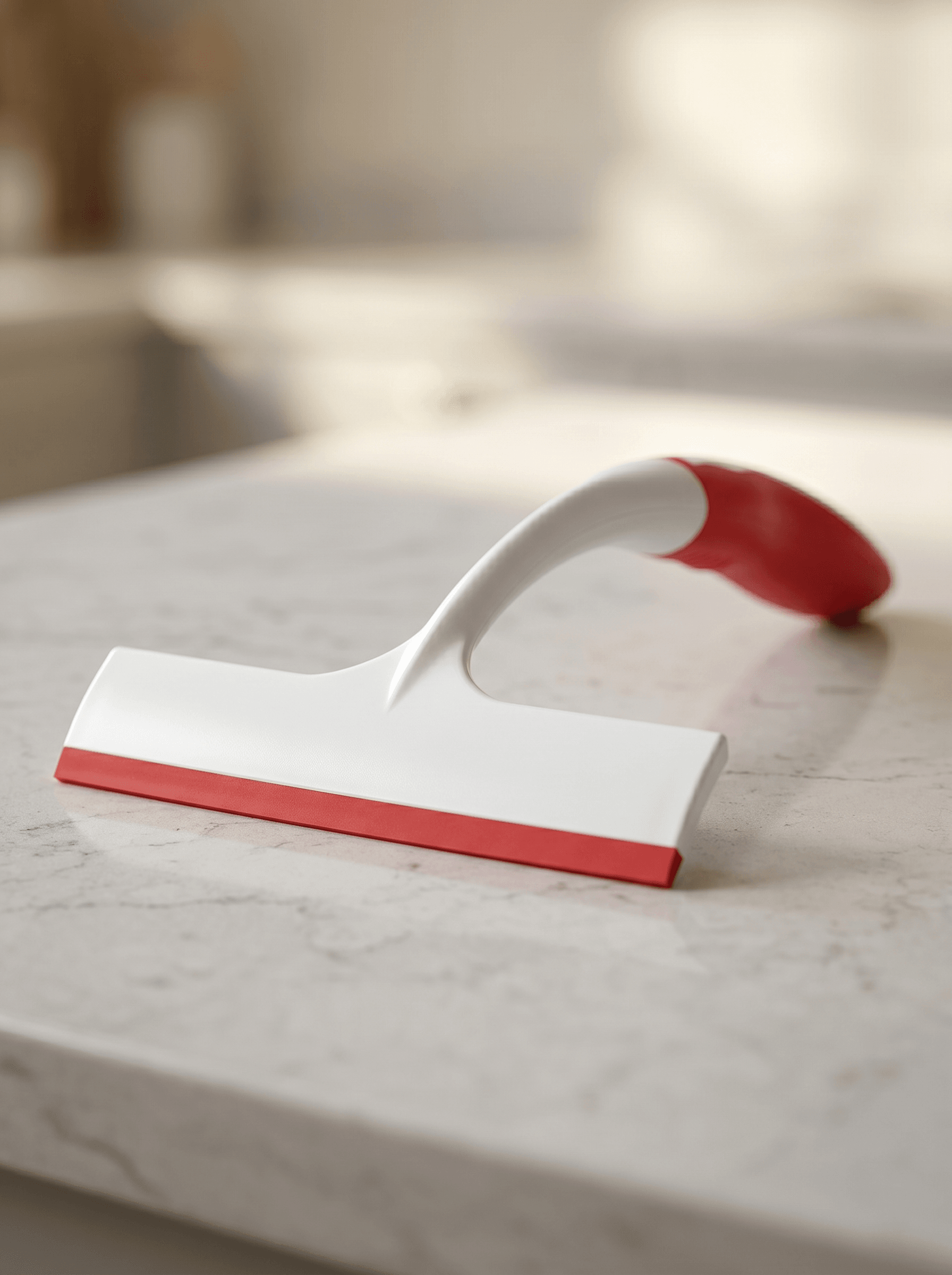 Small handheld counter squeegee