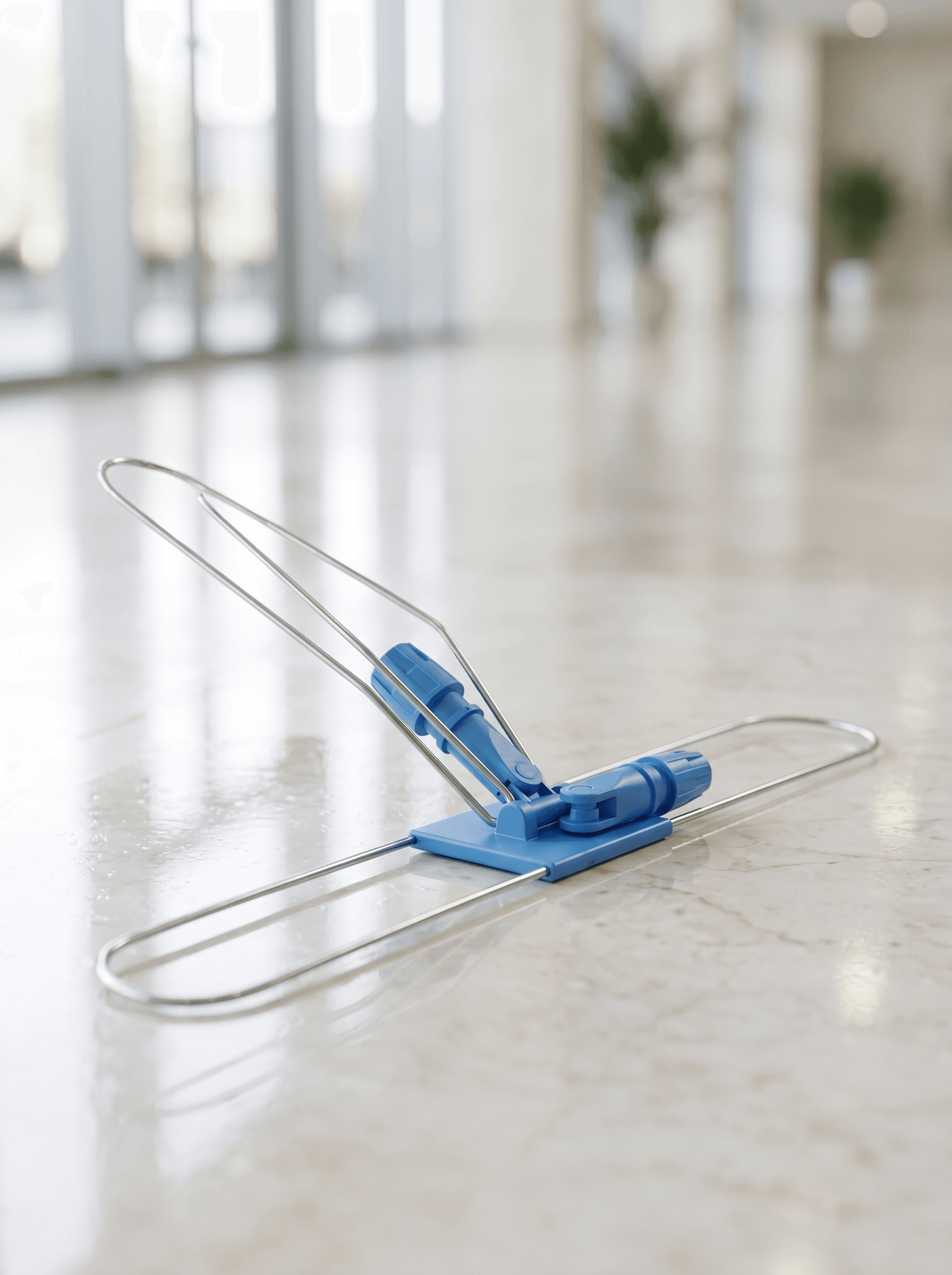 Dust-control dry mop frame