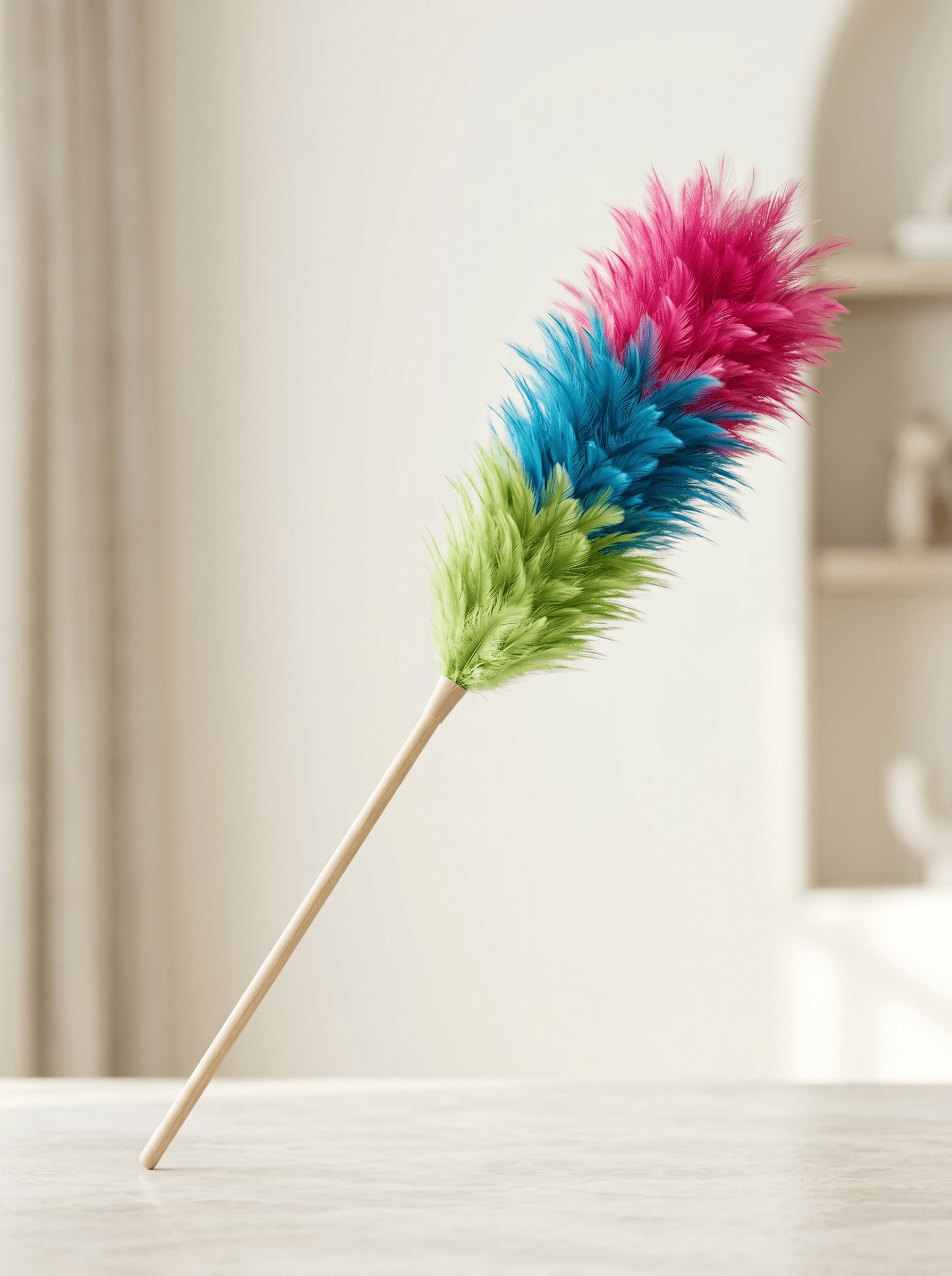 Flexible feather duster