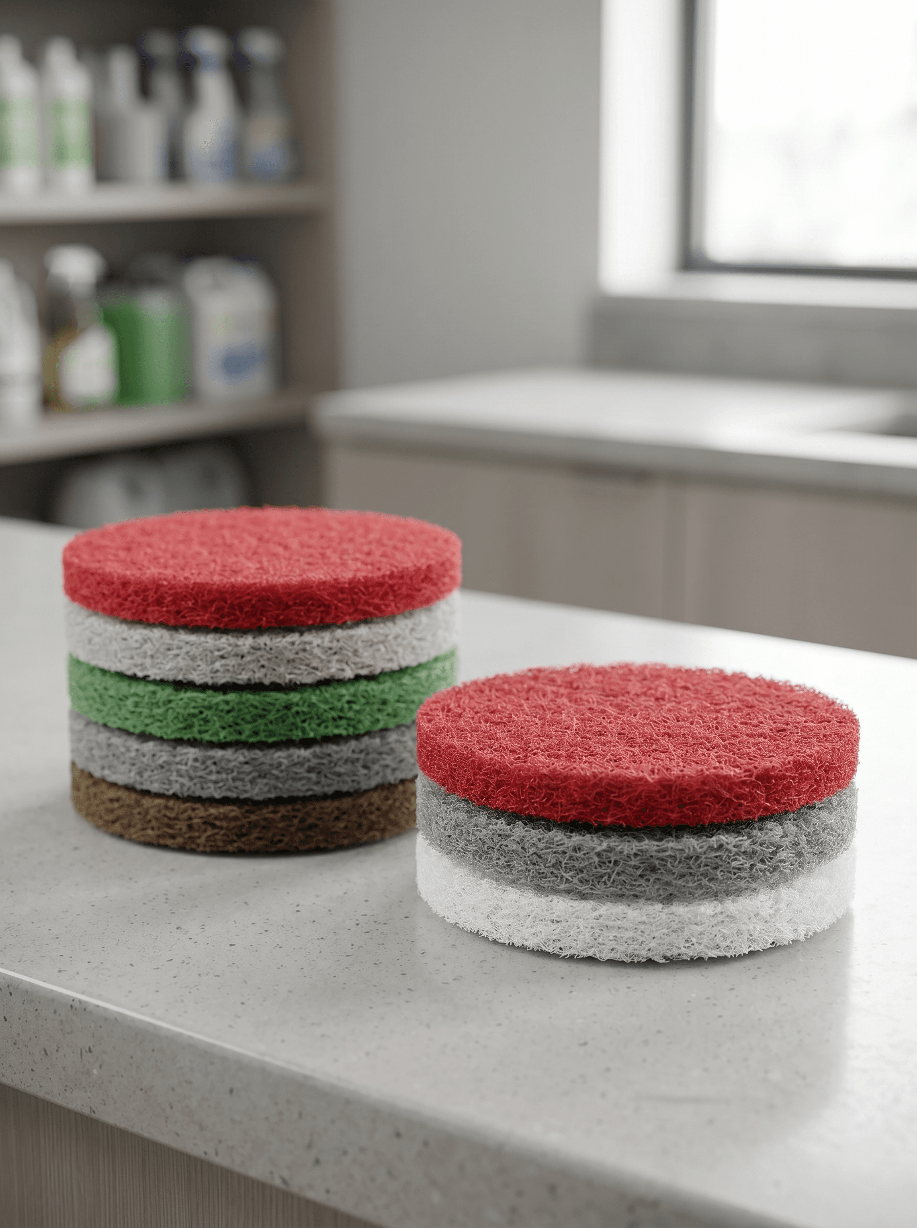 Polyester floor-machine disc pad