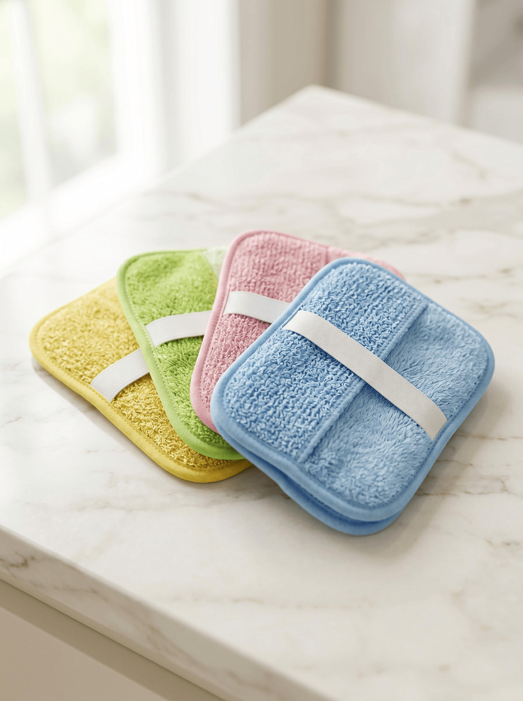 Microfibre scrubbing cloth with scrub panel