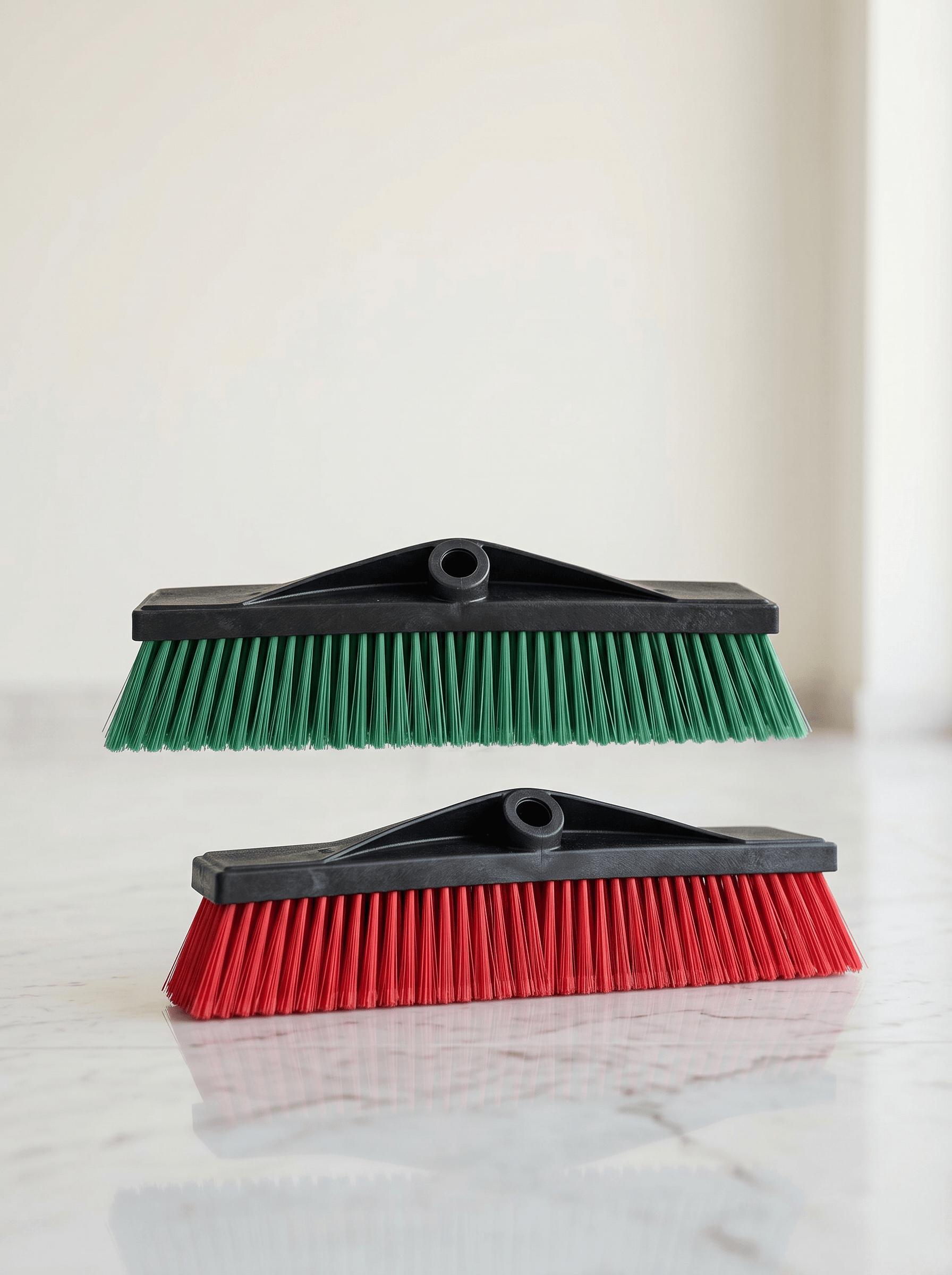 Stiff-bristle outdoor broom