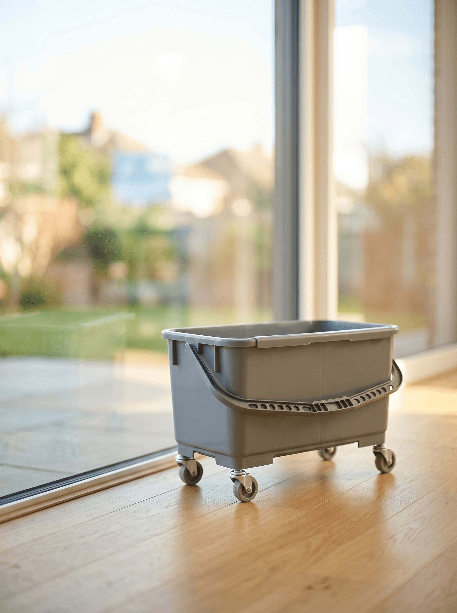 Purpose-shaped window cleaning bucket