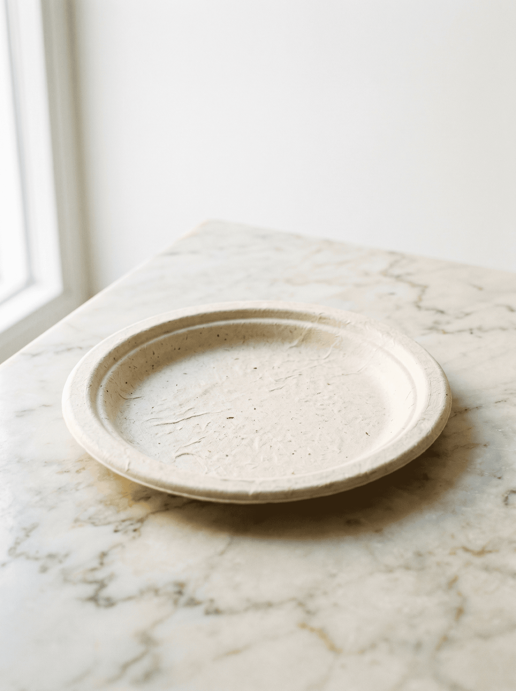 Bagasse compostable round plate