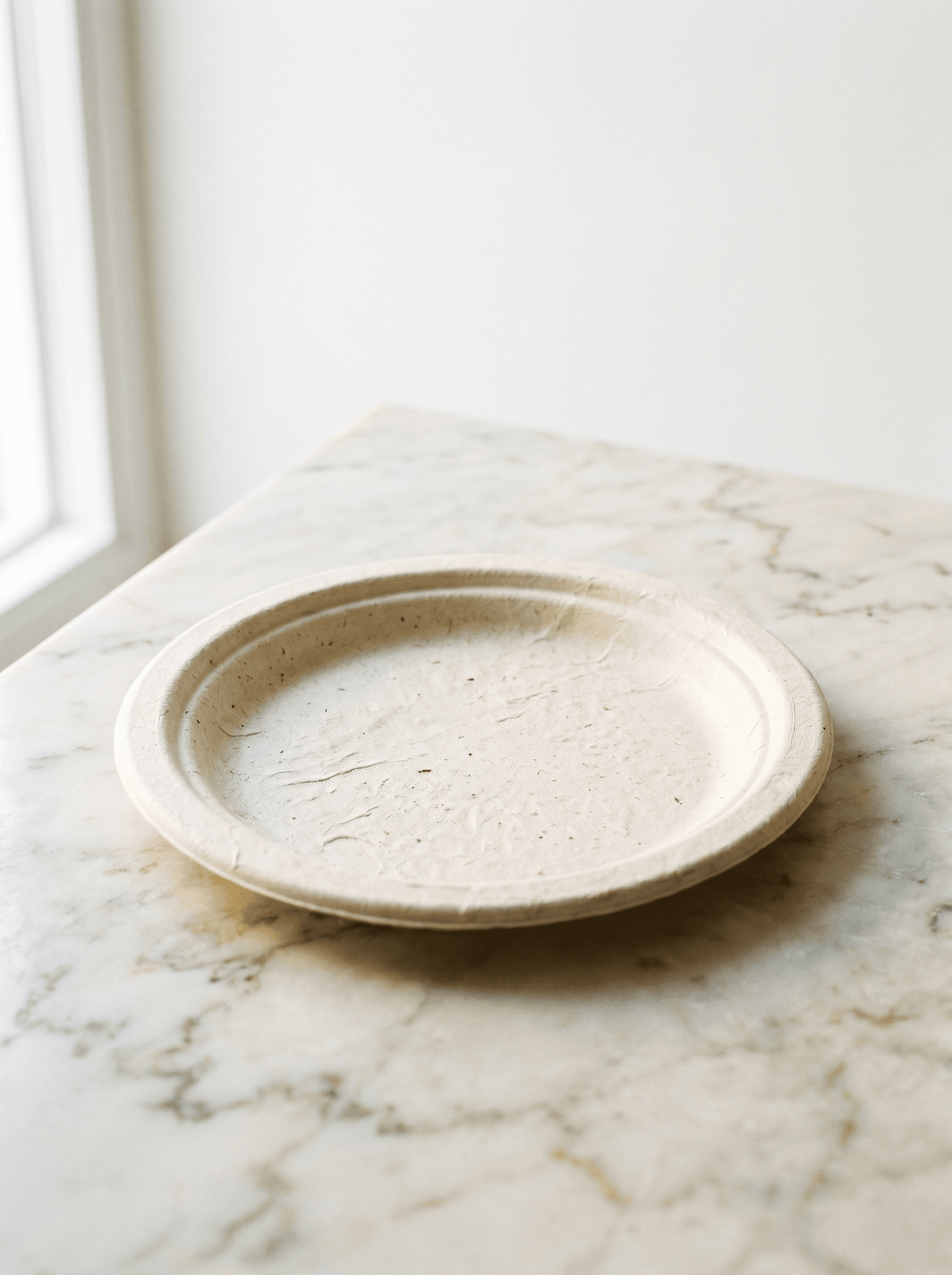 Bagasse compostable round plate