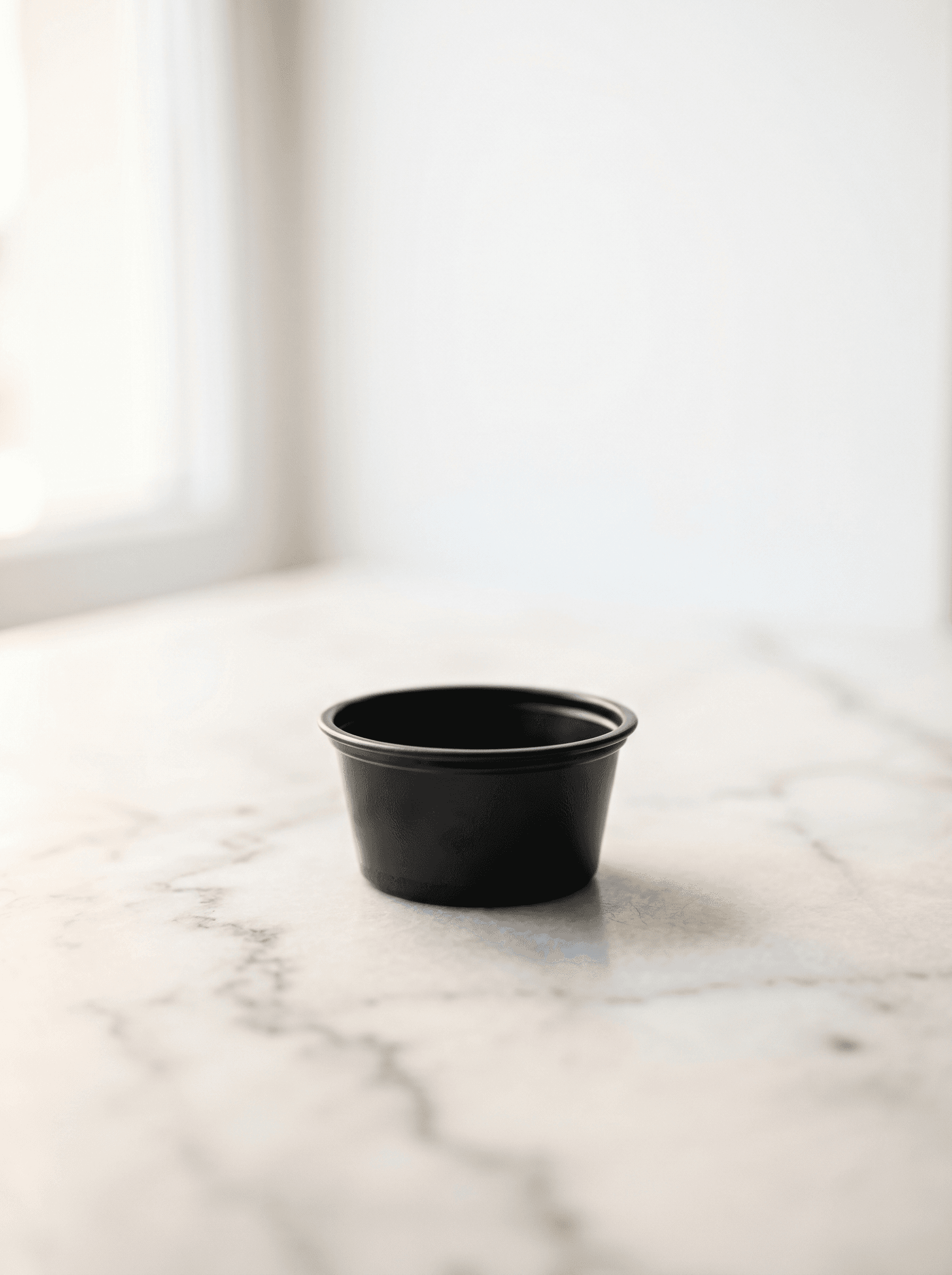 Black sauce ramekin plastic cup 50ml