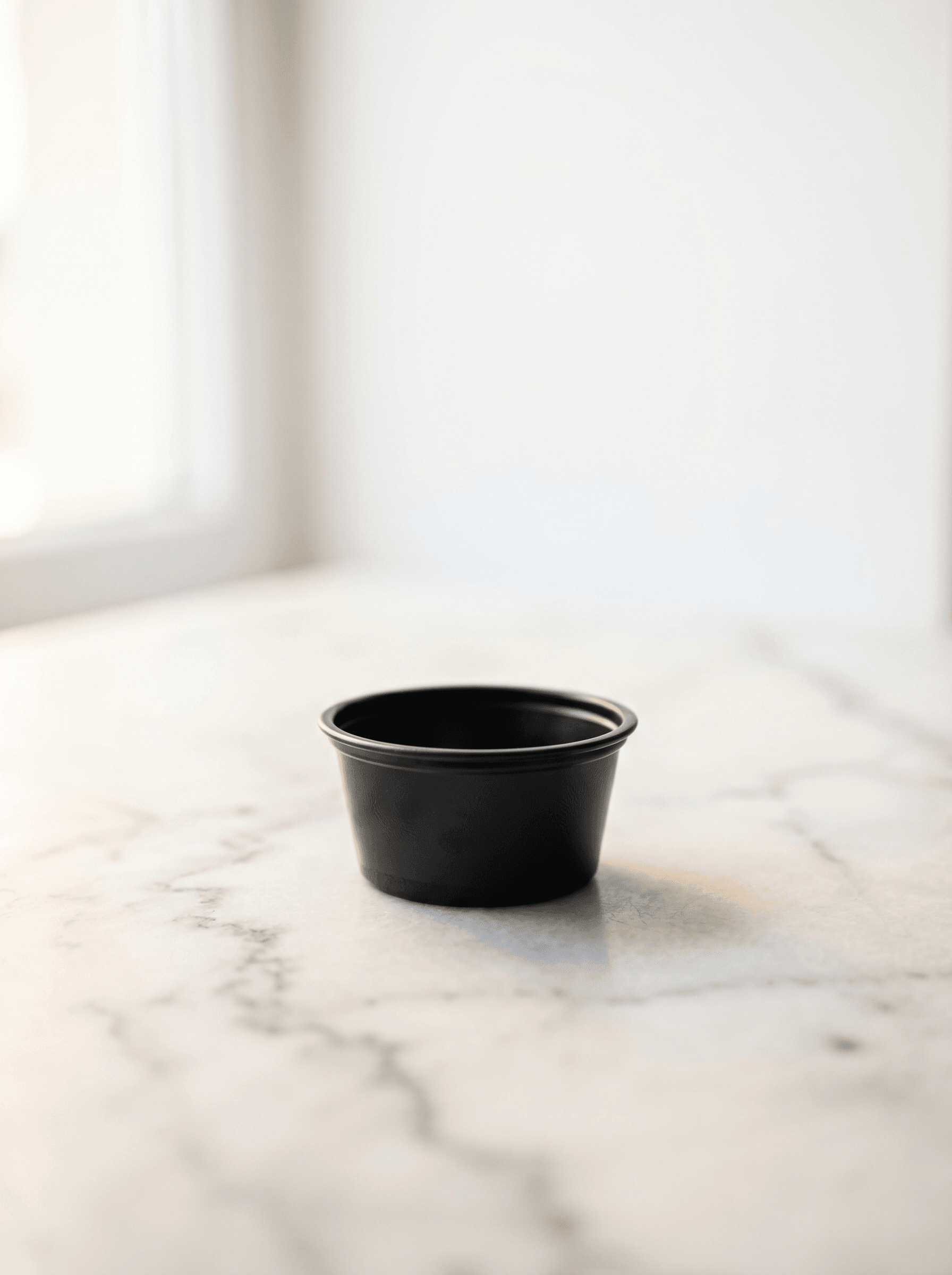 Black sauce ramekin plastic cup 50ml