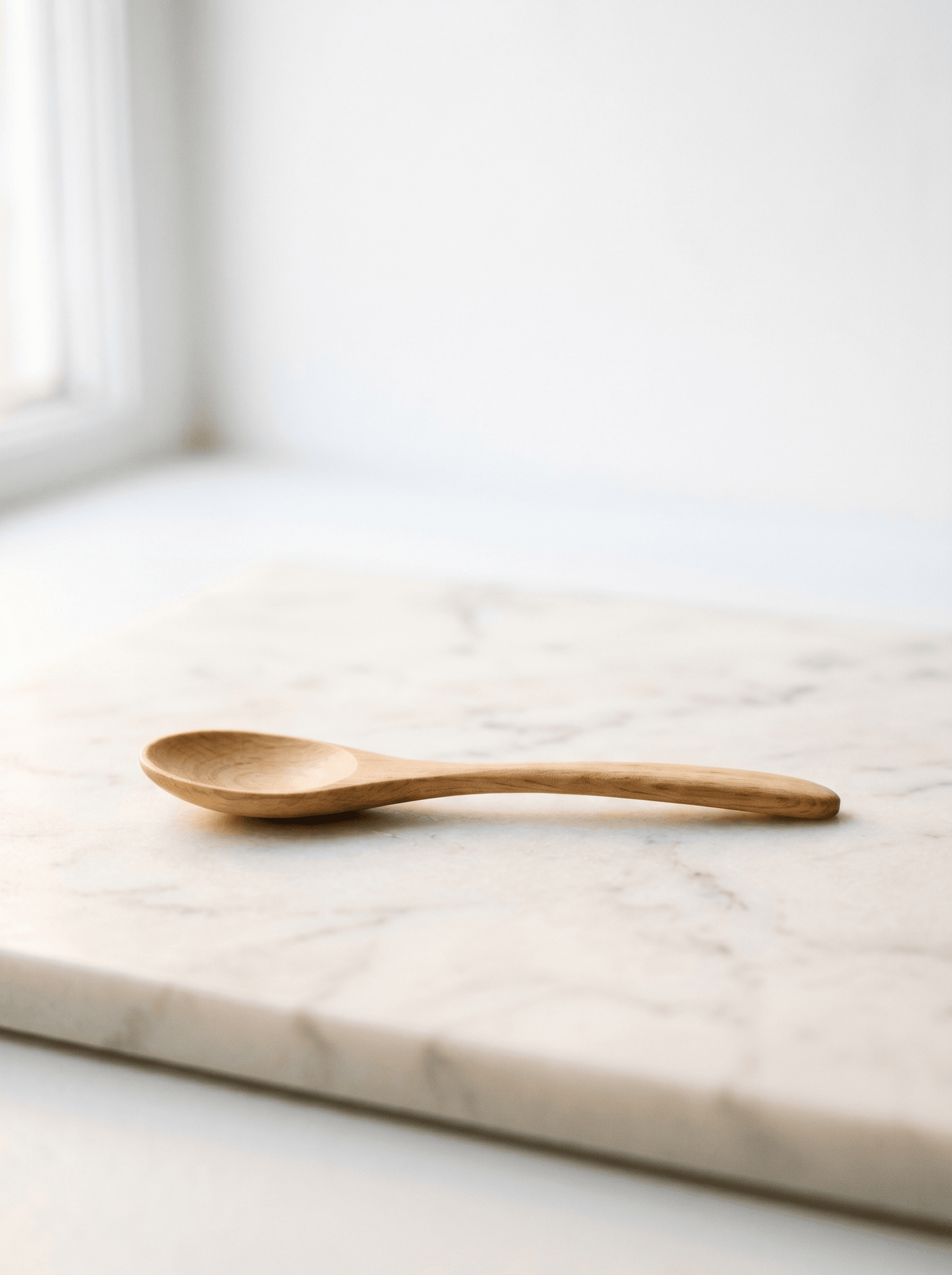 Birchwood wooden dessert spoon